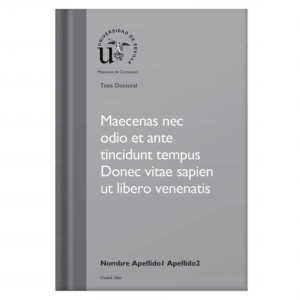 Portada de tesis doctoral, diseño 10 — plantilla gratis y personalizable con tus datos, logo de universidad y colores | imprimirtesis.com