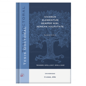 Portada de tesis doctoral, diseño 12 — plantilla gratis y personalizable con tus datos, logo de universidad y colores | imprimirtesis.com