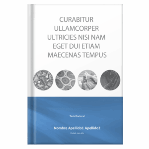 Portada de tesis doctoral, diseño 14 — plantilla gratis y personalizable con tus datos, logo de universidad y colores | imprimirtesis.com