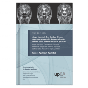 Portada de tesis doctoral, diseño 16 — plantilla gratis y personalizable con tus datos, logo de universidad y colores | imprimirtesis.com