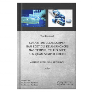 Portada de tesis doctoral, diseño 17 — plantilla gratis y personalizable con tus datos, logo de universidad y colores | imprimirtesis.com