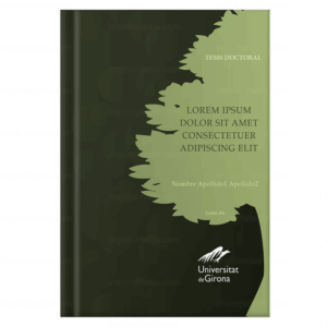 Portada de tesis doctoral, diseño 22 — plantilla gratis y personalizable con tus datos, logo de universidad y colores | imprimirtesis.com