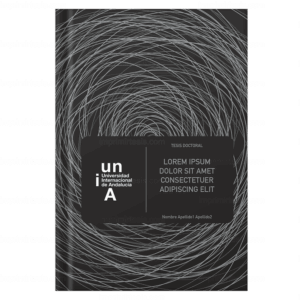 Portada de tesis doctoral, diseño 23 — plantilla gratis y personalizable con tus datos, logo de universidad y colores | imprimirtesis.com