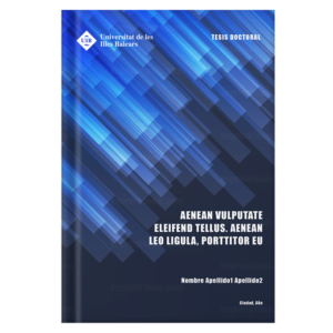 Portada de tesis doctoral, diseño 26 — plantilla gratis y personalizable con tus datos, logo de universidad y colores | imprimirtesis.com