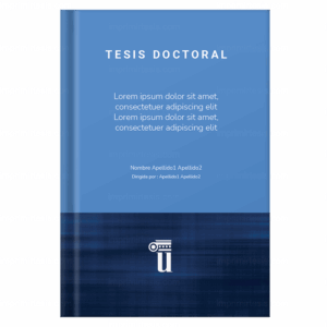 Portada de tesis doctoral, diseño 28 — plantilla gratis y personalizable con tus datos, logo de universidad y colores | imprimirtesis.com