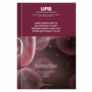 Portada de tesis doctoral, diseño 3 — plantilla gratis y personalizable con tus datos, logo de universidad y colores | imprimirtesis.com