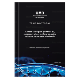 Portada de tesis doctoral, diseño 30 — plantilla gratis y personalizable con tus datos, logo de universidad y colores | imprimirtesis.com