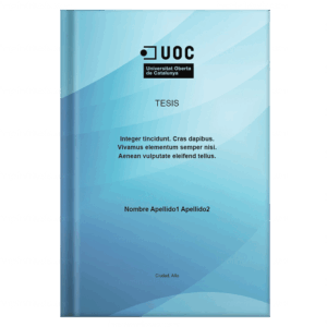 Portada de tesis doctoral, diseño 33 — plantilla gratis y personalizable con tus datos, logo de universidad y colores | imprimirtesis.com