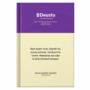 Portada de tesis doctoral, diseño 34 — plantilla gratis y personalizable con tus datos, logo de universidad y colores | imprimirtesis.com