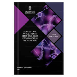 Portada de tesis doctoral, diseño 36 — plantilla gratis y personalizable con tus datos, logo de universidad y colores | imprimirtesis.com