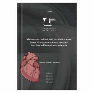 Portada de tesis doctoral, diseño 4 — plantilla gratis y personalizable con tus datos, logo de universidad y colores | imprimirtesis.com