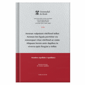 Portada de tesis doctoral, diseño 42 — plantilla gratis y personalizable con tus datos, logo de universidad y colores | imprimirtesis.com