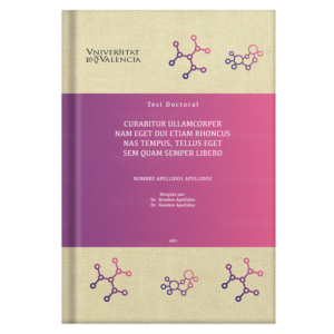 Portada de tesis doctoral, diseño 44 — plantilla gratis y personalizable con tus datos, logo de universidad y colores | imprimirtesis.com