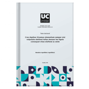 Portada de tesis doctoral, diseño 45 — plantilla gratis y personalizable con tus datos, logo de universidad y colores | imprimirtesis.com