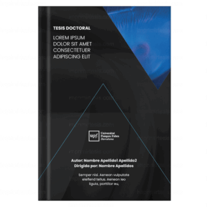 Portada de tesis doctoral, diseño 47 — plantilla gratis y personalizable con tus datos, logo de universidad y colores | imprimirtesis.com