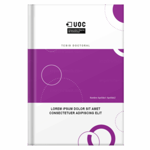 Portada de tesis doctoral, diseño 48 — plantilla gratis y personalizable con tus datos, logo de universidad y colores | imprimirtesis.com