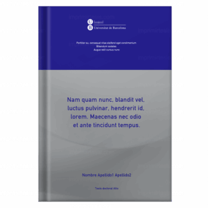 Portada de tesis doctoral, diseño 7 — plantilla gratis y personalizable con tus datos, logo de universidad y colores | imprimirtesis.com
