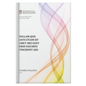 Portada de tesis doctoral, diseño 9 — plantilla gratis y personalizable con tus datos, logo de universidad y colores | imprimirtesis.com