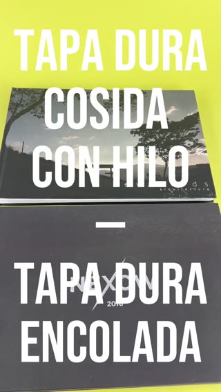 Comparativa en vídeo entre encuadernación cosida y encolada de una tesis